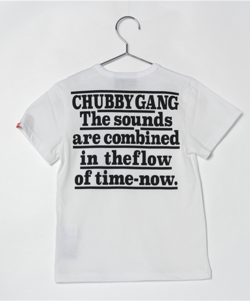 CHUBBYGANG（チャビーギャング）の「メガネプリント　5分袖VネックTシャツ（Tシャツ/カットソー・キッズ・ピンク/ホワイト/ブラック・110/130/120/100/90/80）」の4枚目の写真
