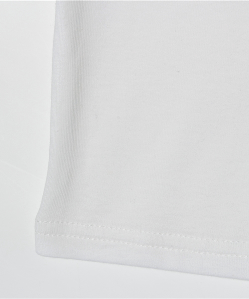 CHUBBYGANG（チャビーギャング）の「メガネプリント　5分袖VネックTシャツ（Tシャツ/カットソー・キッズ・ピンク/ホワイト/ブラック・110/130/120/100/90/80）」の8枚目の写真