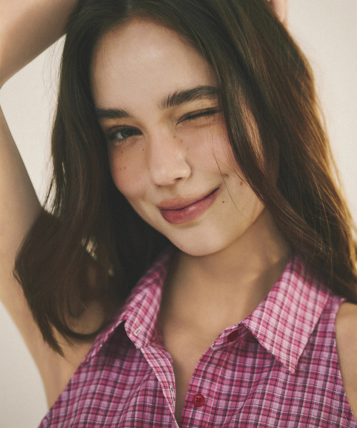 A.R.U(エイアールユー)の「CHECK SLEEVELESS SHIRT(シャツ/ブラウス・レディース・ピンク/ネイビー・SMALL/MEDIUM)」の9枚目の写真