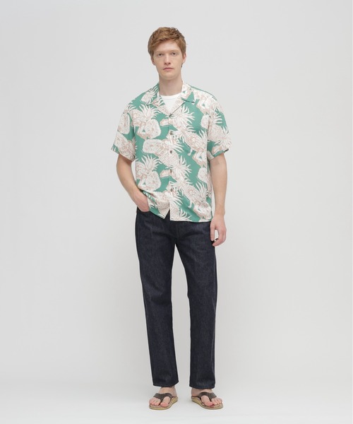 AVIREX(アヴィレックス)の「ALOHA SHIRT”PIN-UP&PINEAPPLE" / アロハシャツ ピンナップ パイナップル / AVIREX / アヴィレックス(シャツ/ブラウス・メンズ・ダークブラウン/エメラルド・XX-LARGE/X-LARGE/LARGE/MEDIUM)」の6枚目の写真