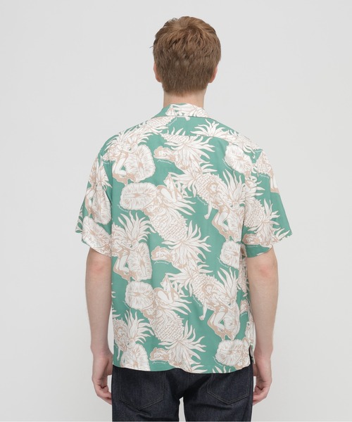 AVIREX(アヴィレックス)の「ALOHA SHIRT”PIN-UP&PINEAPPLE" / アロハシャツ ピンナップ パイナップル / AVIREX / アヴィレックス(シャツ/ブラウス・メンズ・ダークブラウン/エメラルド・XX-LARGE/X-LARGE/LARGE/MEDIUM)」の8枚目の写真