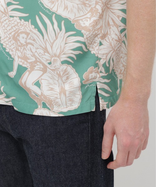 AVIREX(アヴィレックス)の「ALOHA SHIRT”PIN-UP&PINEAPPLE" / アロハシャツ ピンナップ パイナップル / AVIREX / アヴィレックス(シャツ/ブラウス・メンズ・ダークブラウン/エメラルド・XX-LARGE/X-LARGE/LARGE/MEDIUM)」の11枚目の写真