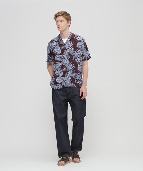 AVIREX(アヴィレックス)の「ALOHA SHIRT”PIN-UP&PINEAPPLE" / アロハシャツ ピンナップ パイナップル / AVIREX / アヴィレックス(シャツ/ブラウス・メンズ・ダークブラウン/エメラルド・XX-LARGE/X-LARGE/LARGE/MEDIUM)」の15枚目の写真