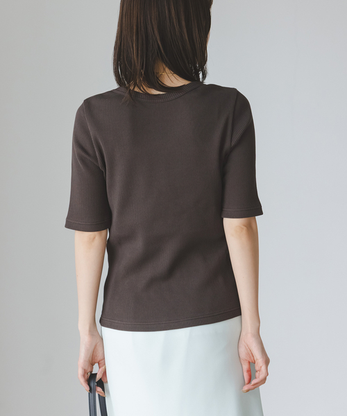 Noble(ノーブル)の「《追加》ULTIMAコットンラウンドネックT2(Tシャツ/カットソー・レディース・ブラック/ピンク/ホワイト・FREE)」の6枚目の写真