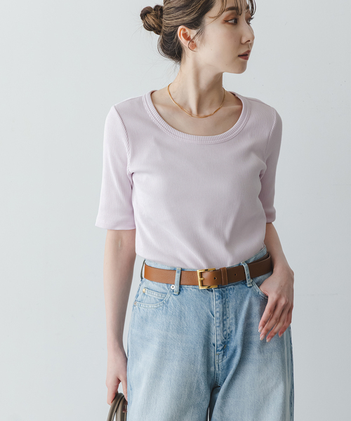 Noble(ノーブル)の「《追加》ULTIMAコットンラウンドネックT2(Tシャツ/カットソー・レディース・ブラック/ピンク/ホワイト・FREE)」の15枚目の写真