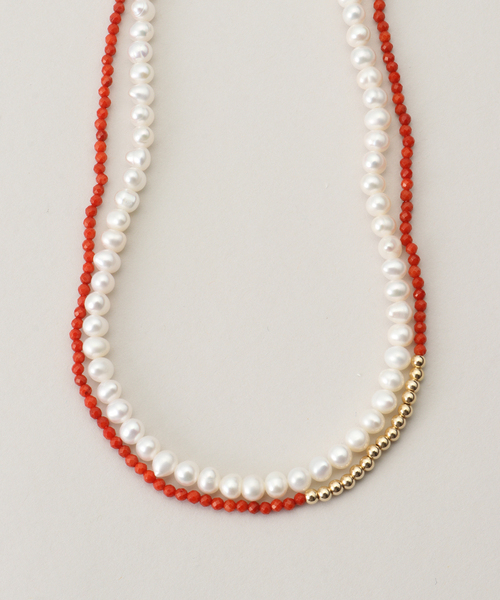 Spick & Span(スピックアンドスパン)の「jour couture / ジュール クチュール 2set Necklace(ネックレス・レディース・レッド/ブラック・FREE)」の4枚目の写真