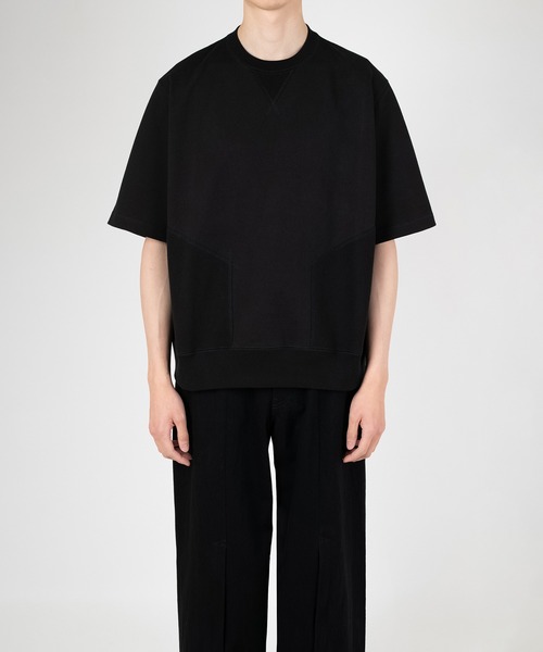 LAD MUSICIAN（ラッドミュージシャン）の「24G LOOP BACK CLOTH SHORT SLEEVE PULLOVER（スウェット・メンズ・ブラック・44/42）」の2枚目の写真