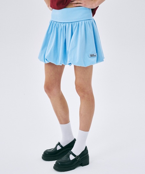 Mardi Mercredi(マルディメクルディ)の「VOLUME MINI SKIRT / ボリューム ミニ スカート(スカート・レディース・ネイビー/ホワイト/スカイブルー/ブラック・FREE)」の3枚目の写真