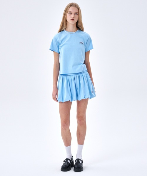 Mardi Mercredi(マルディメクルディ)の「VOLUME MINI SKIRT / ボリューム ミニ スカート(スカート・レディース・ネイビー/ホワイト/スカイブルー/ブラック・FREE)」の14枚目の写真