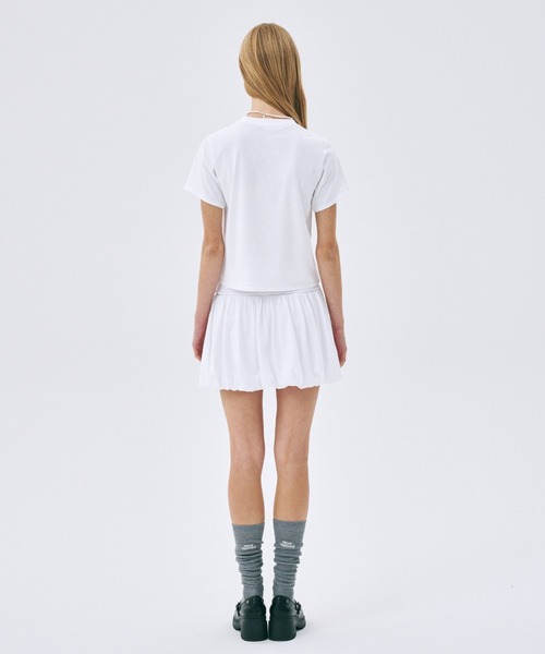 Mardi Mercredi(マルディメクルディ)の「VOLUME MINI SKIRT / ボリューム ミニ スカート(スカート・レディース・ネイビー/ホワイト/スカイブルー/ブラック・FREE)」の6枚目の写真