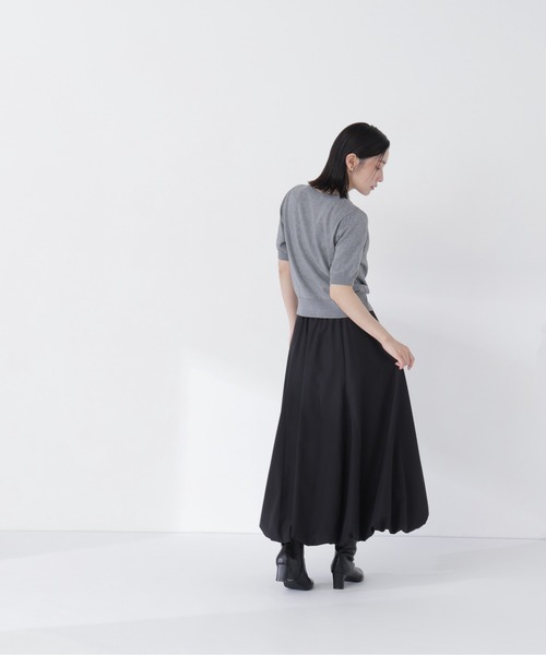 NATURAL BEAUTY BASIC(ナチュラルビューティーベーシック)の「アーガイルハーフスリーブカーディガン(カーディガン/ボレロ・レディース・ネイビー系/ホワイト系その他/グレー系その他・フリ-)」の8枚目の写真