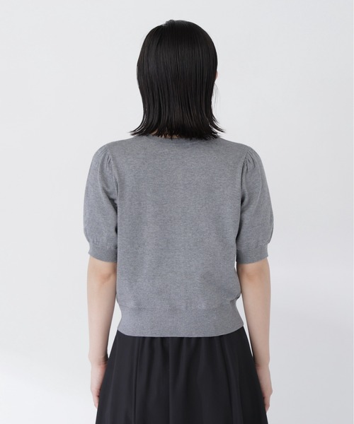 NATURAL BEAUTY BASIC(ナチュラルビューティーベーシック)の「アーガイルハーフスリーブカーディガン(カーディガン/ボレロ・レディース・ネイビー系/ホワイト系その他/グレー系その他・フリ-)」の12枚目の写真