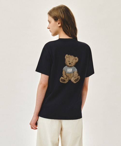 MARITHE + FRANCOIS GIRBAUD(マリテフランソワジルボー)の「DOODLE BEAR TEE(Tシャツ/カットソー・レディース・ヘザーグレー/ホワイト/ネイビー/ホワイト系その他・MEDIUM/SMALL)」の1枚目の写真