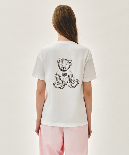 MARITHE + FRANCOIS GIRBAUD(マリテフランソワジルボー)の「DOODLE BEAR TEE(Tシャツ/カットソー・レディース・ヘザーグレー/ホワイト/ネイビー/ホワイト系その他・MEDIUM/SMALL)」の2枚目の写真