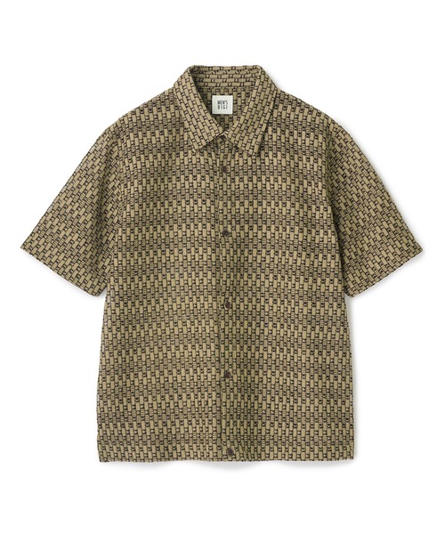 MEN'S BIGI（メンズビギ）の「シアージオメトリック半袖シャツ（Tシャツ/カットソー・メンズ・ブルー/ブラウン/ブラウン系その他・02/03）」の12枚目の写真