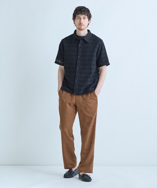 MEN'S BIGI（メンズビギ）の「シアージオメトリック半袖シャツ（Tシャツ/カットソー・メンズ・ブルー/ブラウン/ブラウン系その他・02/03）」の10枚目の写真