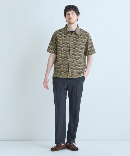 MEN'S BIGI（メンズビギ）の「シアージオメトリック半袖シャツ（Tシャツ/カットソー・メンズ・ブルー/ブラウン/ブラウン系その他・02/03）」の8枚目の写真