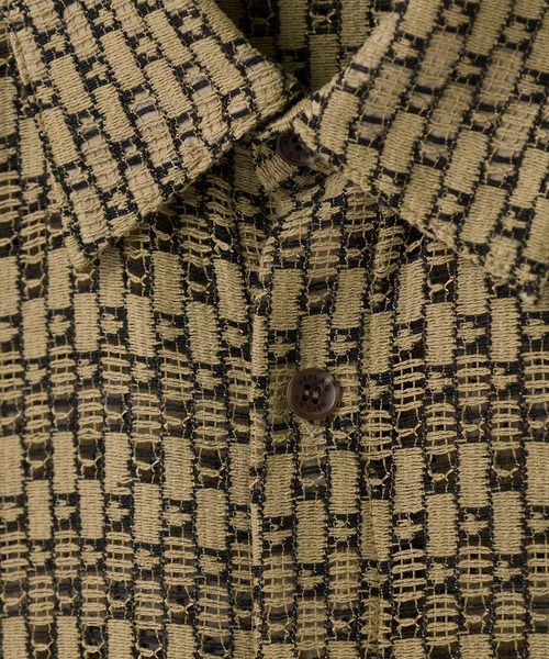 MEN'S BIGI（メンズビギ）の「シアージオメトリック半袖シャツ（Tシャツ/カットソー・メンズ・ブルー/ブラウン/ブラウン系その他・02/03）」の16枚目の写真