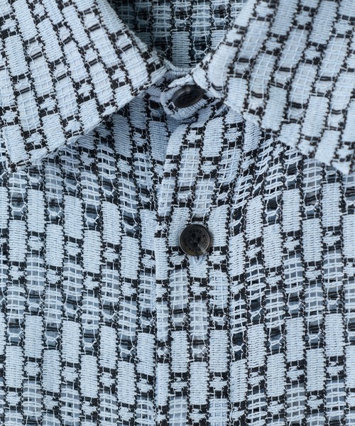 MEN'S BIGI（メンズビギ）の「シアージオメトリック半袖シャツ（Tシャツ/カットソー・メンズ・ブルー/ブラウン/ブラウン系その他・02/03）」の15枚目の写真