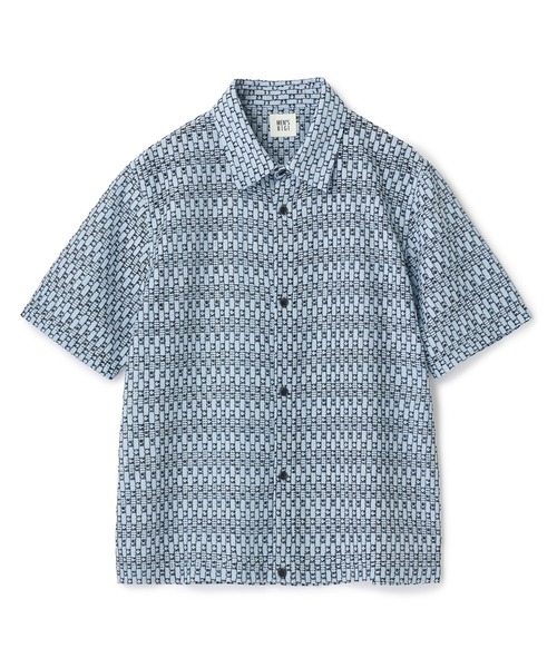 MEN'S BIGI（メンズビギ）の「シアージオメトリック半袖シャツ（Tシャツ/カットソー・メンズ・ブルー/ブラウン/ブラウン系その他・02/03）」の11枚目の写真