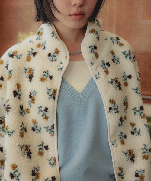 miette（ミエット）の「アソート柄ボアブルゾン（ブルゾン・レディース・ホワイト系その他/ブラウン/アイボリー/チャコール・FREE）」の14枚目の写真
