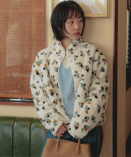 miette（ミエット）の「アソート柄ボアブルゾン（ブルゾン・レディース・ホワイト系その他/ブラウン/アイボリー/チャコール・FREE）」の15枚目の写真
