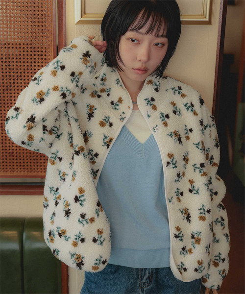 miette（ミエット）の「アソート柄ボアブルゾン（ブルゾン・レディース・ホワイト系その他/ブラウン/アイボリー/チャコール・FREE）」の16枚目の写真