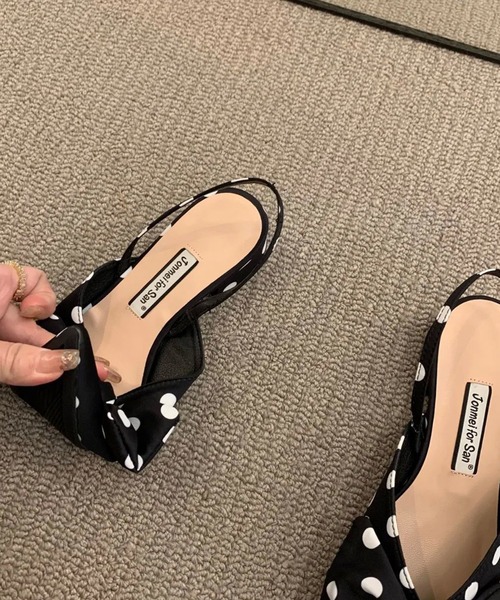 HALEY PESCA（ヘーリーペスカ）の「HALEY PESCA/【全4柄】 ビッグリボン ポインテッドトゥ ミュールヒールパンプス（パンプス・レディース・ブラック/ブラック系その他/ブラック系その他2/ブラック系その他3・40/38/36）」の10枚目の写真