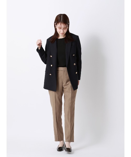 SUIT SQUARE(スーツスクエア)の「ボートネックプルオーバー/7分袖/ウォッシャブル/接触冷感/UVカット/透け防止/TCポンチ/無地(シャツ/ブラウス・レディース・ブラック/ホワイト・36/40/38)」の17枚目の写真