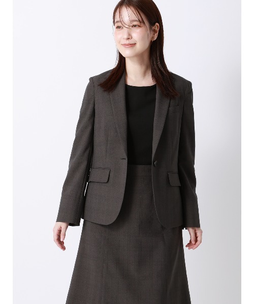 SUIT SQUARE(スーツスクエア)の「ボートネックプルオーバー/7分袖/ウォッシャブル/接触冷感/UVカット/透け防止/TCポンチ/無地(シャツ/ブラウス・レディース・ブラック/ホワイト・36/40/38)」の18枚目の写真
