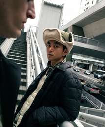 TAION（タイオン）の「【TAION(タイオン)】TAION×Universal Works(ユニバーサルワークス) リバーシブル ダウンフライトキャップ（キャップ）」