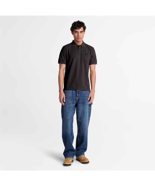 Timberland（ティンバーランド）の「半袖 ピケ ポロシャツ メンズ（ポロシャツ・メンズ・ブラック・LARGE/SMALL/MEDIUM/XX-LARGE/X-LARGE）」の2枚目の写真