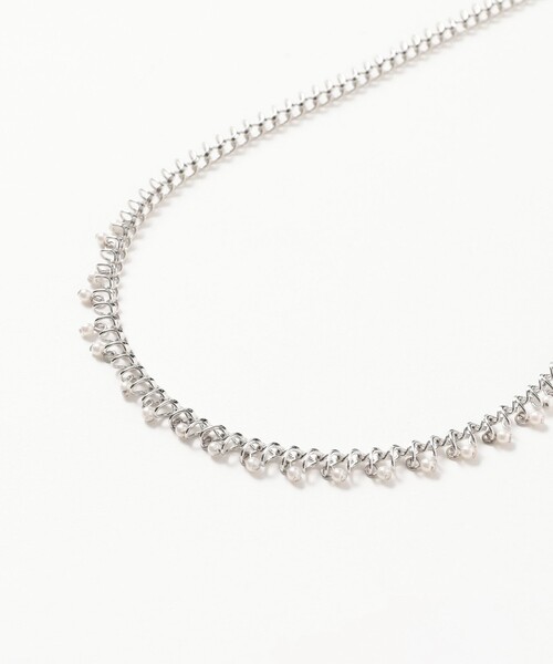 Ray BEAMS（レイビームス）の「プチ パール ネックレス（ネックレス・レディース・シルバー・ONE SIZE）」の2枚目の写真