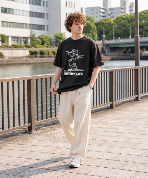 Rawlings(ローリングス)の「【Rawlings/ローリングス】BASEBALL BOY T /クルーネックTシャツ HIT&RUN LIFEロゴプリント(Tシャツ/カットソー・レディース・ホワイト/ブラック・MEDIUM/X-LARGE/LARGE)」の6枚目の写真