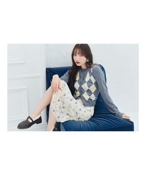 LILY BROWN(リリーブラウン)の「クラシカルパターンスカート(スカート・レディース・ブラウン/アイボリー/その他・1/0)」の5枚目の写真