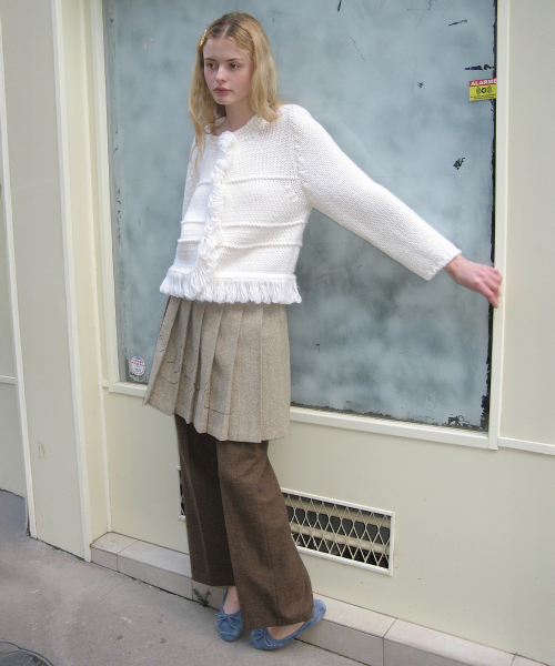 SINOON(シヌーン)の「SN Wool Blend Straight Pants (Brown)(その他パンツ・レディース・ダークブラウン・SMALL/MEDIUM)」の3枚目の写真