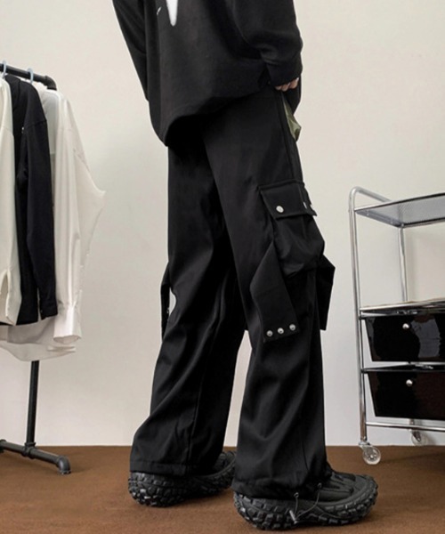 Miniministore(ミニミニストア)の「パラシュートパンツ韓国風カーゴパンツ春秋(カーゴパンツ・レディース・ブラック・M/L/XL)」の15枚目の写真