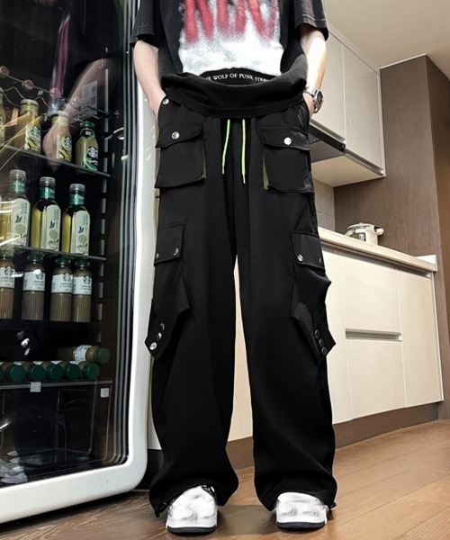 Miniministore(ミニミニストア)の「パラシュートパンツ韓国風カーゴパンツ春秋(カーゴパンツ・レディース・ブラック・M/L/XL)」の14枚目の写真