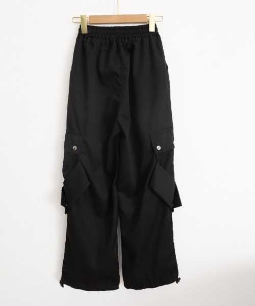 Miniministore(ミニミニストア)の「パラシュートパンツ韓国風カーゴパンツ春秋(カーゴパンツ・レディース・ブラック・M/L/XL)」の2枚目の写真