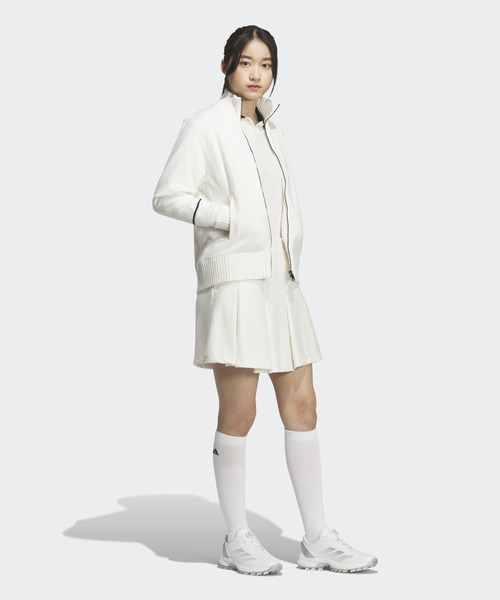 adidas(アディダス)の「防風性 裏地 フルジップ ニット セーター【adidas Golf/アディダスゴルフ】(ブルゾン・レディース・オフホワイト・X-LARGE/LARGE/MEDIUM)」の5枚目の写真