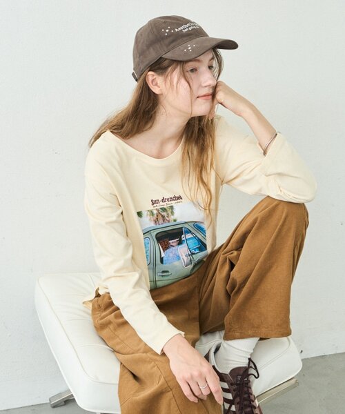 CIAOPANIC TYPY（チャオパニックティピー）の「∴シアー裏毛裾ラウンドフォトTee（Tシャツ/カットソー・レディース・ホワイト/チャコールグレー/アイボリー・ONE SIZE）」の16枚目の写真