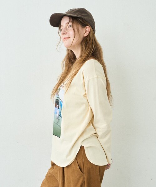 CIAOPANIC TYPY（チャオパニックティピー）の「∴シアー裏毛裾ラウンドフォトTee（Tシャツ/カットソー・レディース・ホワイト/チャコールグレー/アイボリー・ONE SIZE）」の21枚目の写真