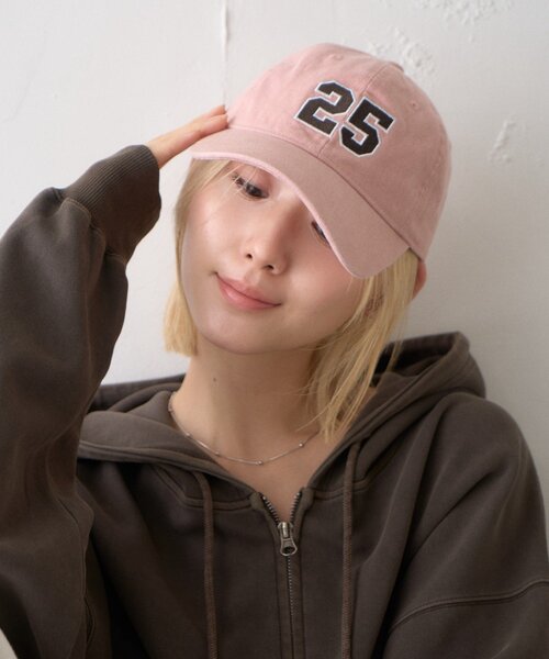 CIAOPANIC TYPY(チャオパニックティピー)の「25ナンバリングキャンパスキャップ(キャップ・レディース・ブラウン/ピンク/グリーン/ベージュ・ONE SIZE)」の17枚目の写真
