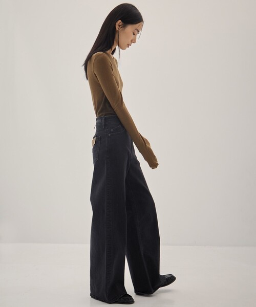 KEY TIMEZ（キータイムズ）の「MARY OBK（デニムパンツ・レディース・ブラック・23/24/25/26/27）」の9枚目の写真