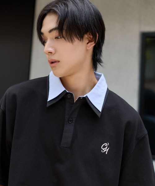WEGO(ウィゴー)の「WEGO/【26年春夏新作】ダブルカラーポロ(ポロシャツ・メンズ・ネイビー/ブラック・MEDIUM/LARGE)」の10枚目の写真