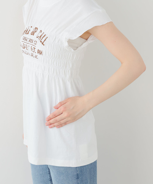 Various Timeless Arts(ヴァリアスタイムレスアーツ)の「Various Timeless Arts/ヴァリアス タイム レス アーツ SLOBE別注 シャーリングTEE(Tシャツ/カットソー・レディース・ホワイト/チャコールグレー/ボルドー・FREE)」の6枚目の写真
