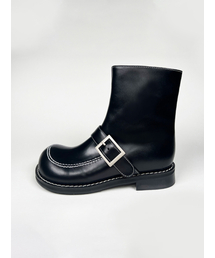 Square Buckle Boots [Black]