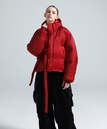 Y-3 HOODED PUFFER JACKET