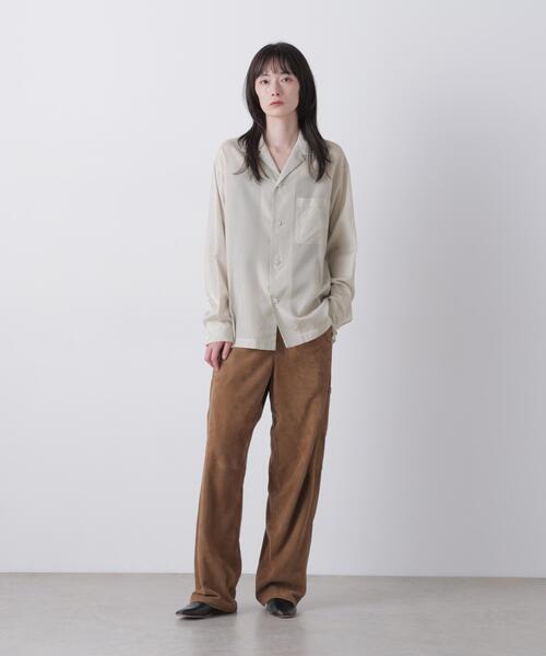 YLEVE(イレーヴ)の「YLEVE / ACETATE CUPRO STRIPE PJ SHIRT(シャツ/ブラウス・レディース・ベージュ・1/0)」の2枚目の写真