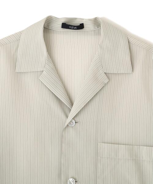 YLEVE(イレーヴ)の「YLEVE / ACETATE CUPRO STRIPE PJ SHIRT(シャツ/ブラウス・レディース・ベージュ・1/0)」の6枚目の写真